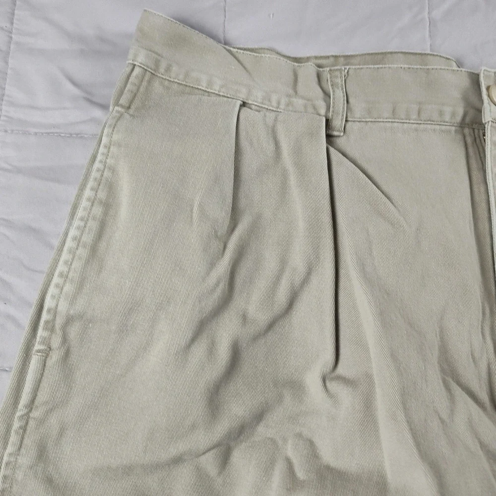 Polo Ralph Lauren Chino Shorts Mens W40 Khaki Double Pleated Cotton Twill
